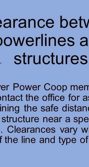 illustration: clearance between power lines and structures